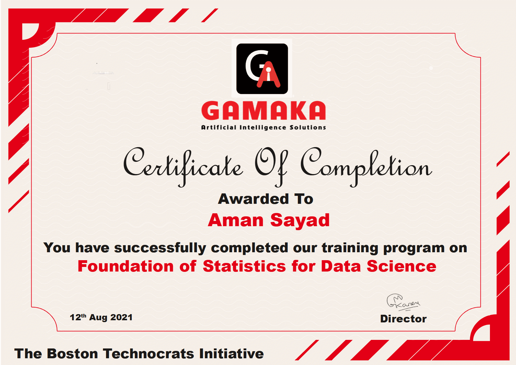 Gamaka AI - Data Science course in Pune