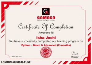 gamaka ai - best python course in pune