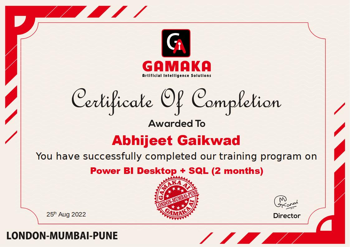 Powerbi+sql training in Pune