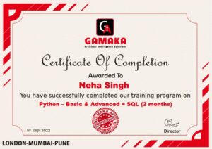 python + sql course in pune
