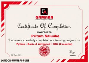 python + sql course in pune