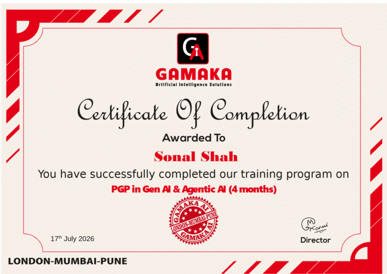 Gen AI and Agentic AI Course Training